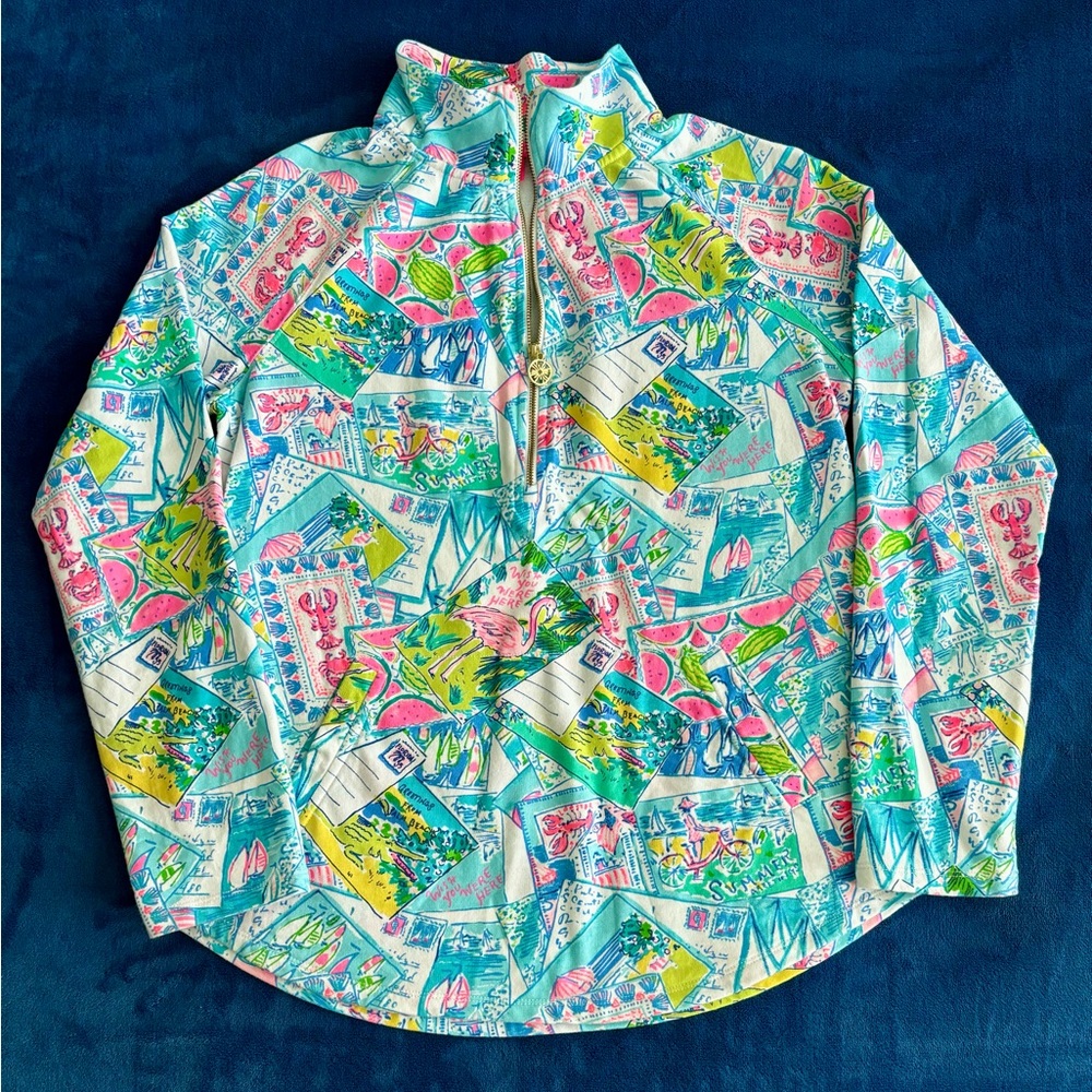 Lilly Pulitzer Skipper Popover, Medium, Wish You Were Here